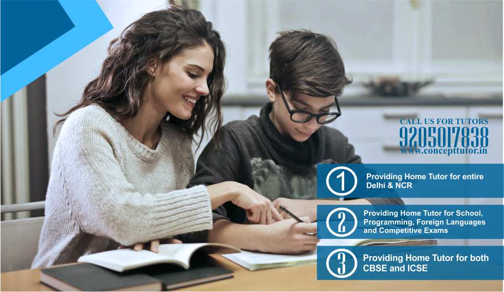 Large sized image showcasing a lady tutor providing home tuition to a child symbolizing home tuition in Delhi & NCR