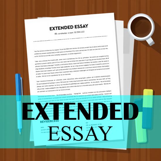 Large  size caricature image of many papers kept on a table along with stationary symbolizing extended essay support provided by tutors in South Delhi