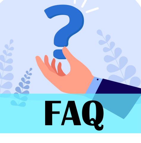 Small size caricature image showcasing a hand holding a question mark symbolizing frequently asked questions in Central Delhi