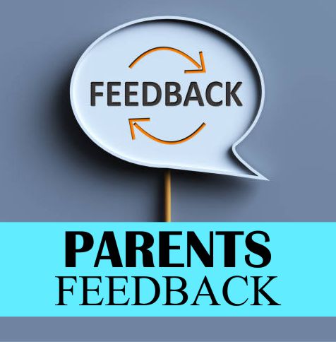 Small size decorative image showcasing a dialogue box containing the word feedback in it symbolizing what parents say about us in Raj Nagar Extension
